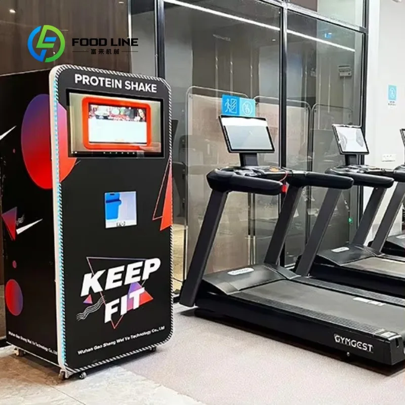 Op maat gemaakte touchscreen-shake-gym-koffie-eiwitshake-automaat