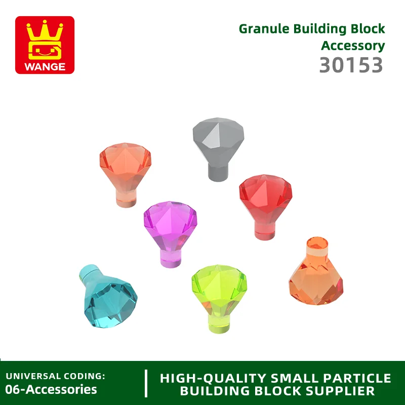 20Pcs/lot 30153 Scepter Gemstone Diamond Building Block Moc Color Accessories Compatible with Brick DIY Children's Toy Gift