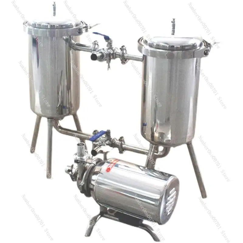 Stainless steel double filter, beverage juice milk filter high concentration liquid, impurity separation filter