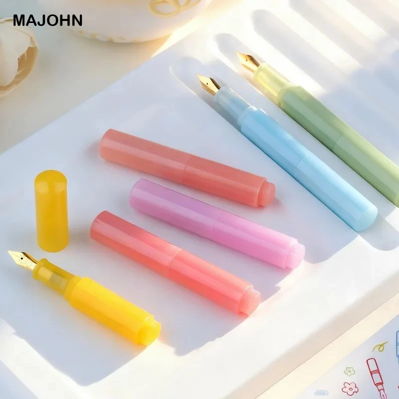 

MAJOHN новая мини-перьевая ручка Maru 2-го поколения ярких цветов, художественная ручка для девочек, милые канцелярские принадлежности в стиле Ins, школьные принадлежности