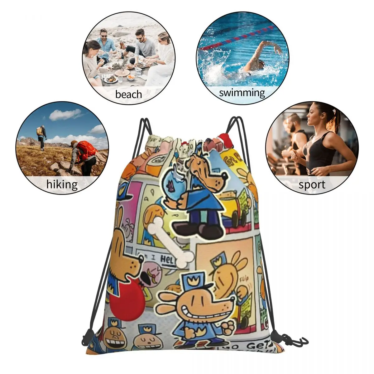 Рюкзаки с героями мультфильмов «Собака», «Человек», модные карманные сумки для обуви на шнурке, сумки для книг для школы путешествий