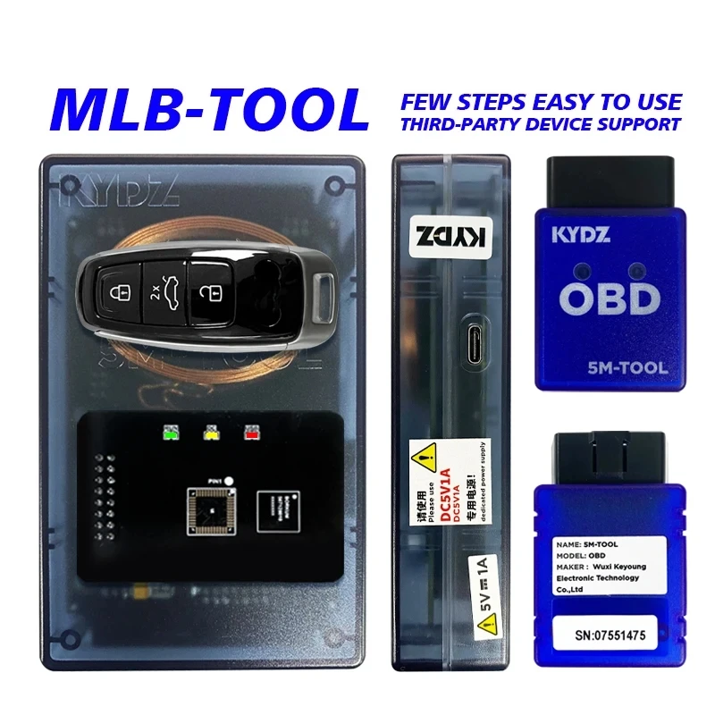 

English Version KYDZ 5M MLB Key Programmer Calculate Generate Dealer Key With One KYDZ 5M Chip Blank MLB Smart key 434MHZ