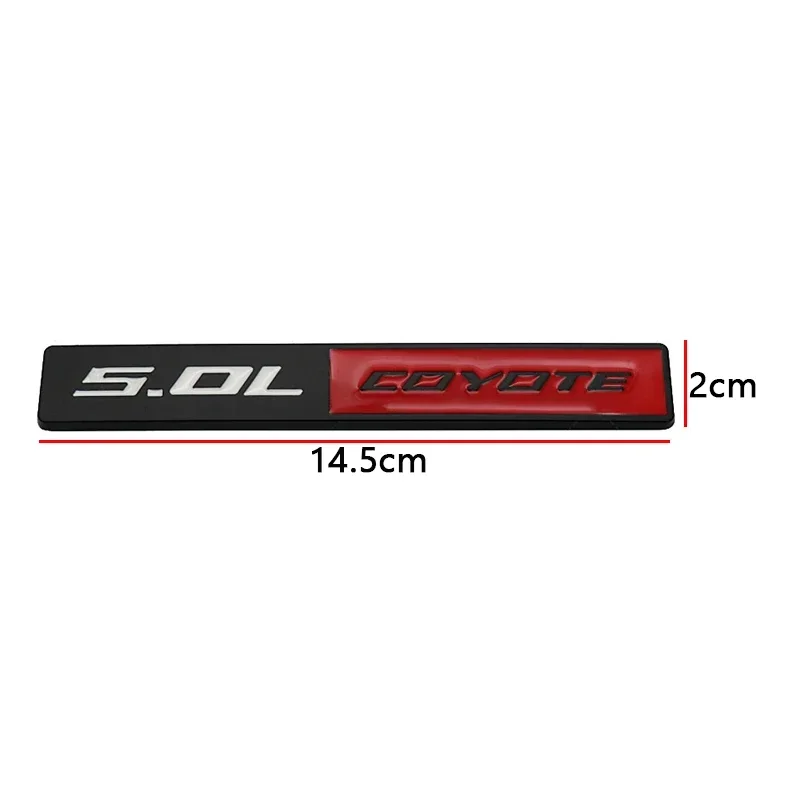 Metal 5.0L COYOTE Car Body Emblem Rear Trunk Badge Sticker for Ford Fiesta Focus Mondeo Kuga Escape Aspire Everest Ecosport