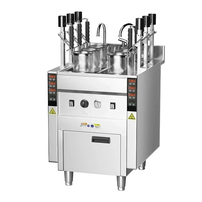 

Noodle Cooker 6 Baskets Noodle Boiler Electric Gas Commercial Restaurant Kitchen Cooking Equipment Auto lift Pasta Cooker