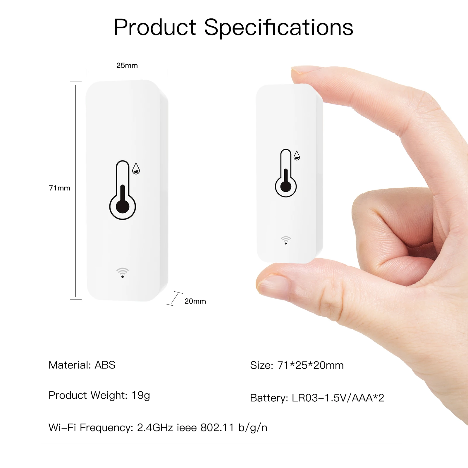 Tuya Smart WiFi Temperature Humidity Sensor Hygrometer Thermometer Detector Smart Scene Linkage with Alexa Google Home