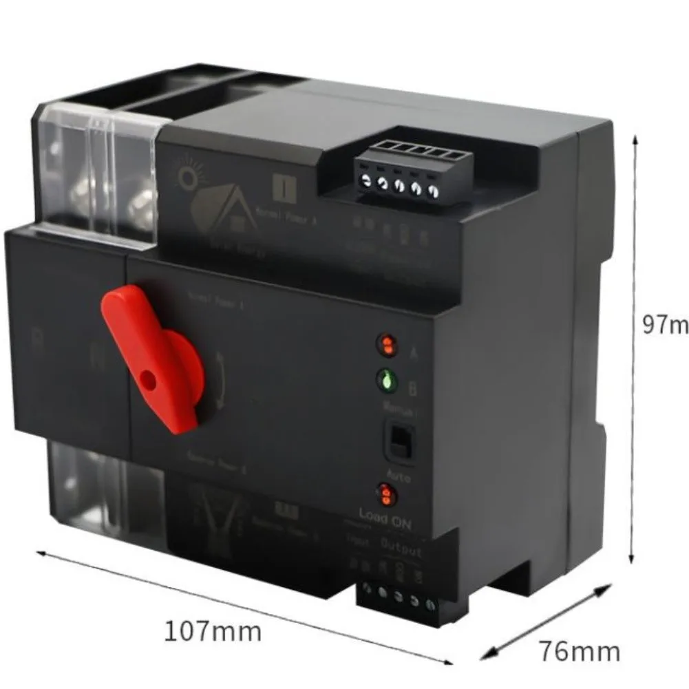 AC110V 2P Dual Power for Generator Power Backup Systems with Fast 8ms Switching and 50Hz 60Hz Operating Frequency