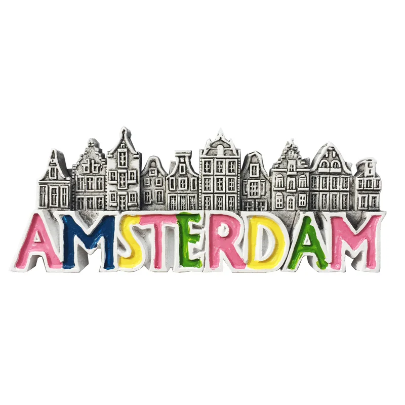 Amsterdam Netherlands Fridge Magnet Souvenirs 3d Resin Holland Refrigerator Sticker Decor Folk Culture Craft Gifts Ideas