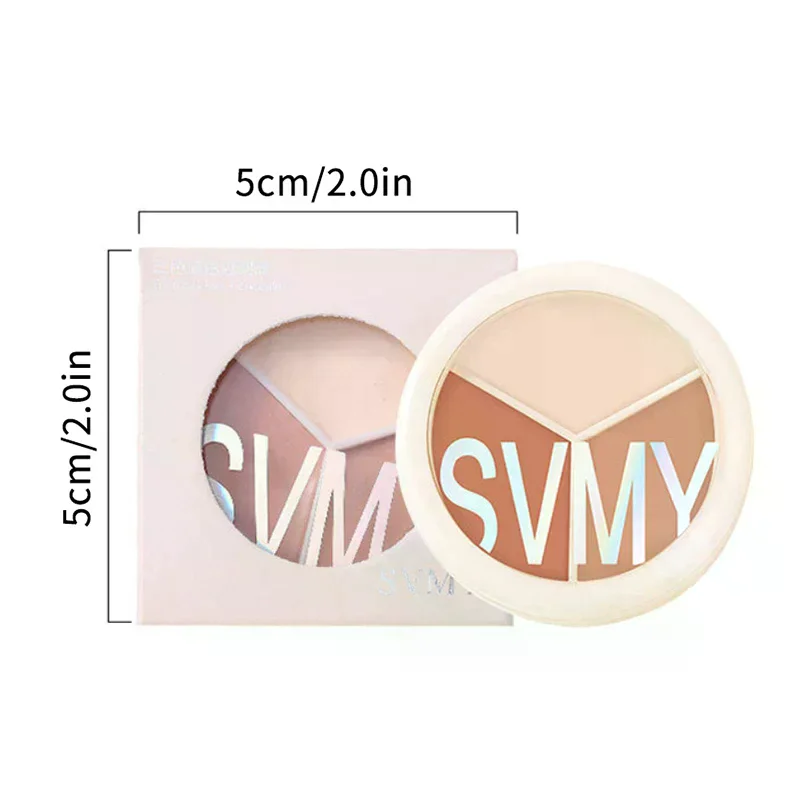 SVMY 3 Color Concealer Covering Face Spots And Blemishes Effectively Covering Dark Circles Waterproof Long-lasting And Natural