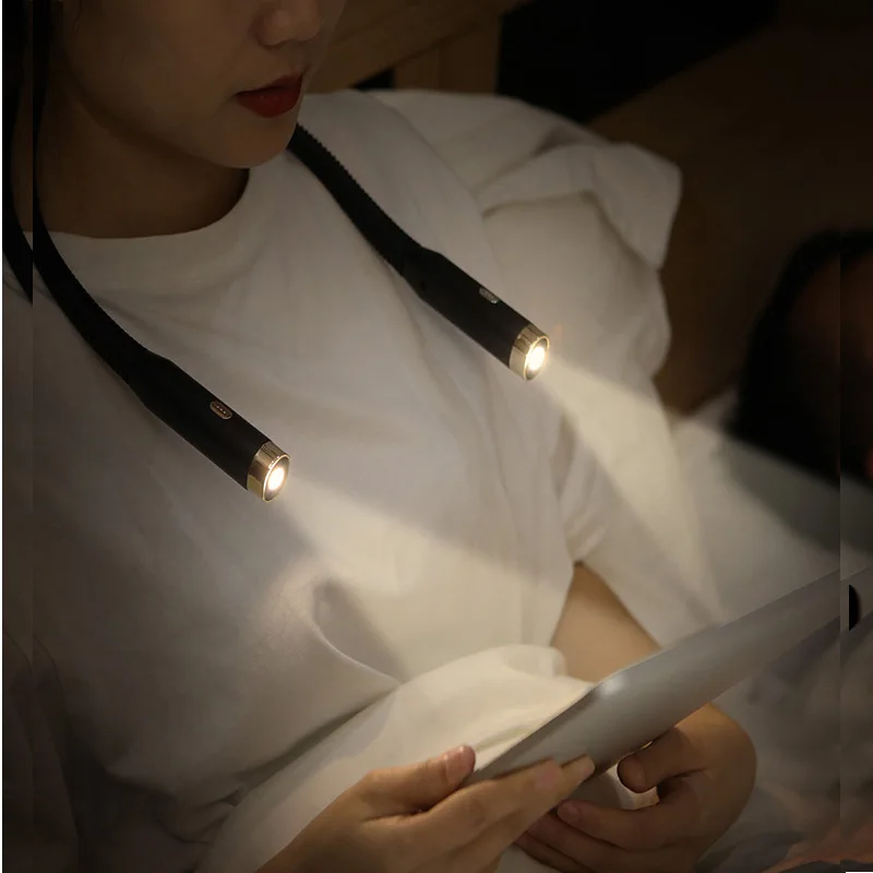 ZK50 Bendable Book Lamp LED Lamp Adjustable Caving Lamp Running and Reading Neck Lamp Lamp Beads 4*LED Universal AA Battery