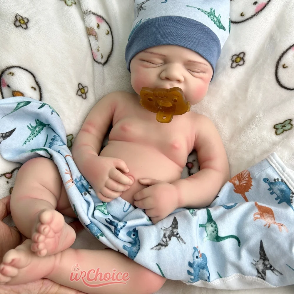 ตุ๊กตาซิลิโคนแบบเต็มตัวขนาด 20 นิ้ว แบบเปิดปากได้ สำหรับเด็กผู้หญิงและเด็กผู้ชาย ผิวทาสี ล้างทำความสะอาดได้ สัมผัสนุ่มเหมือนทารกแรกเกิด ของขวัญคริสต์มาส