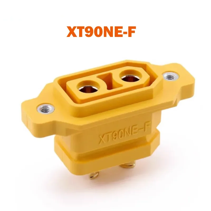 Gold Plated Aircraft Model Connector, Original Amass XT90NE-F, 4.5mm Female Head, M2.5 Nut and Plate Internal Fixed Seat