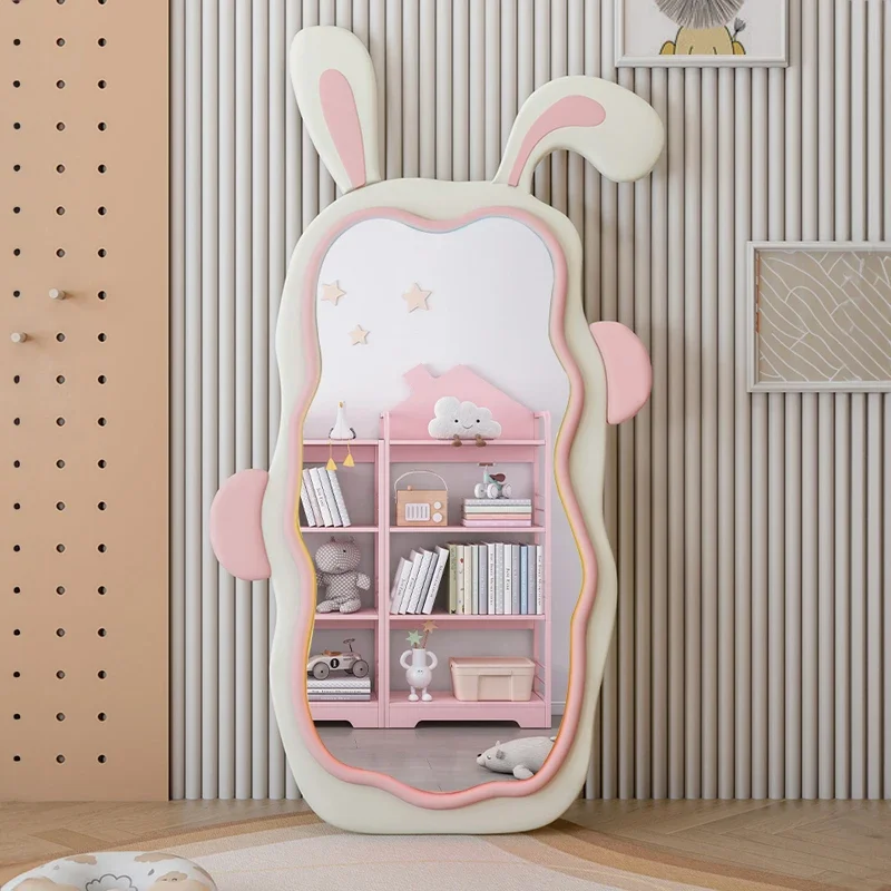 Boden-Kawaii-Spiegel, riesig, volle Höhe, unregelmäßig, kreativ, ästhetisch, großer Spiegel, moderner Flur, Espejo, Entero, Heimdekoration