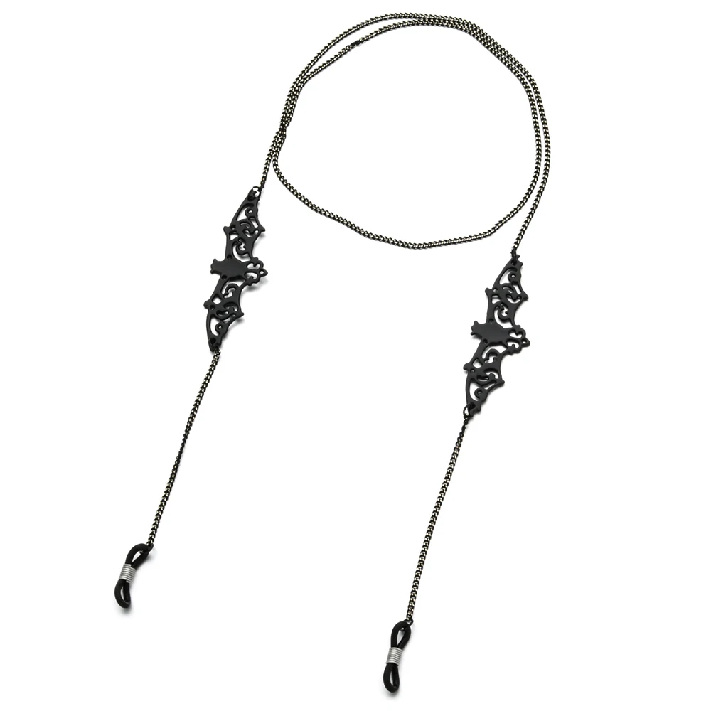 New Fashion Pendant Glasses Chains Bat Cross Eyeglasses Sunglasses Spectacles Metal Non-slip Chain Holder Cord Lanyard Necklace