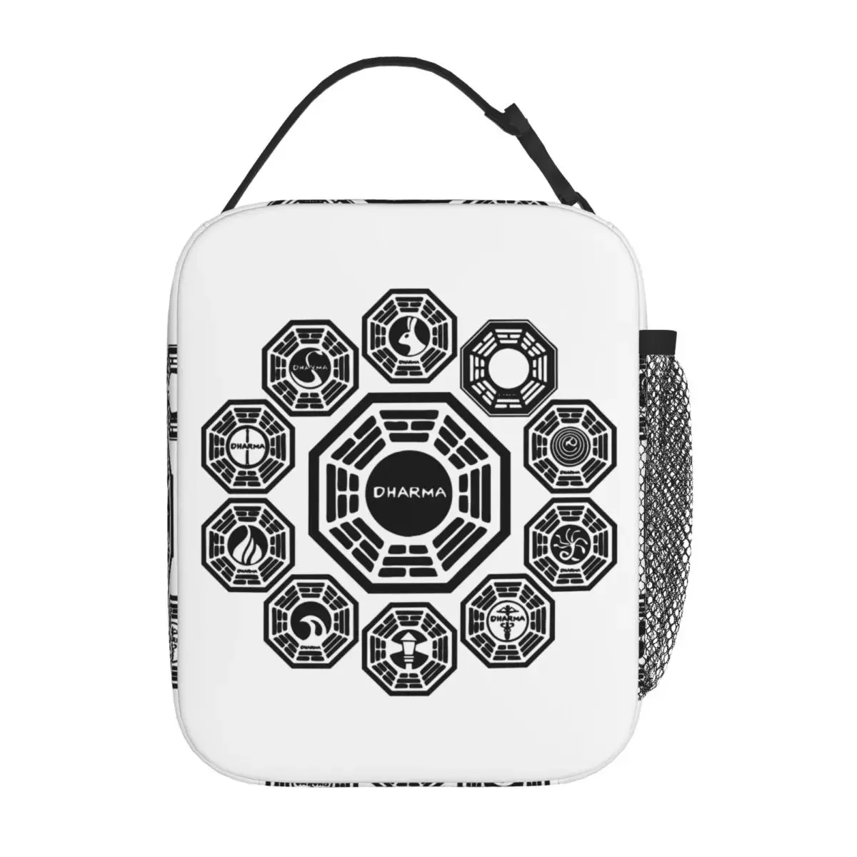 

DHARMA Initiative Insulated Lunch Bag Portable 1977 Tv Show Lost Reusable Thermal Bag Tote Lunch Box College Outdoor Bento Pouch