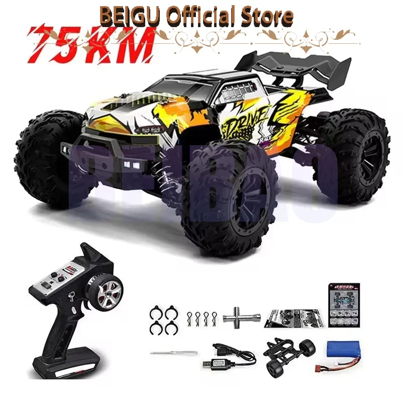 

SCY 1:16 75KM/H or 50KM/H 4WD RC Car with LED Remote Control Cars High Speed Drift Monster Truck for Kids Vs Wltoys 144001 Toys