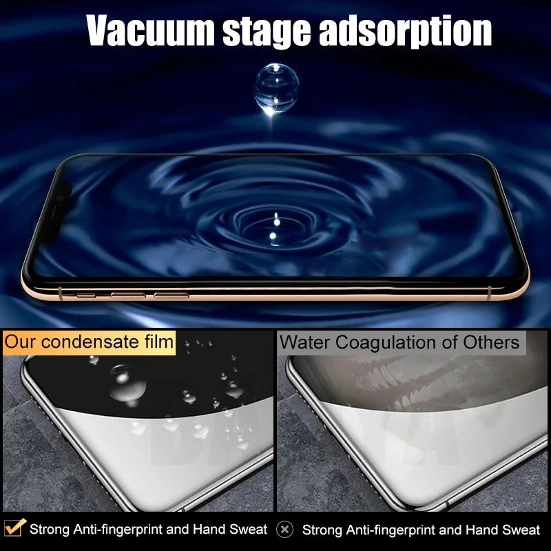 4Pcs Full Cover Screen Protector For iPhone 11 Hydrogel Film For iPhone 14 13 12 11 Pro XS Max X XR 8 7 Plus SE Film Not Glass