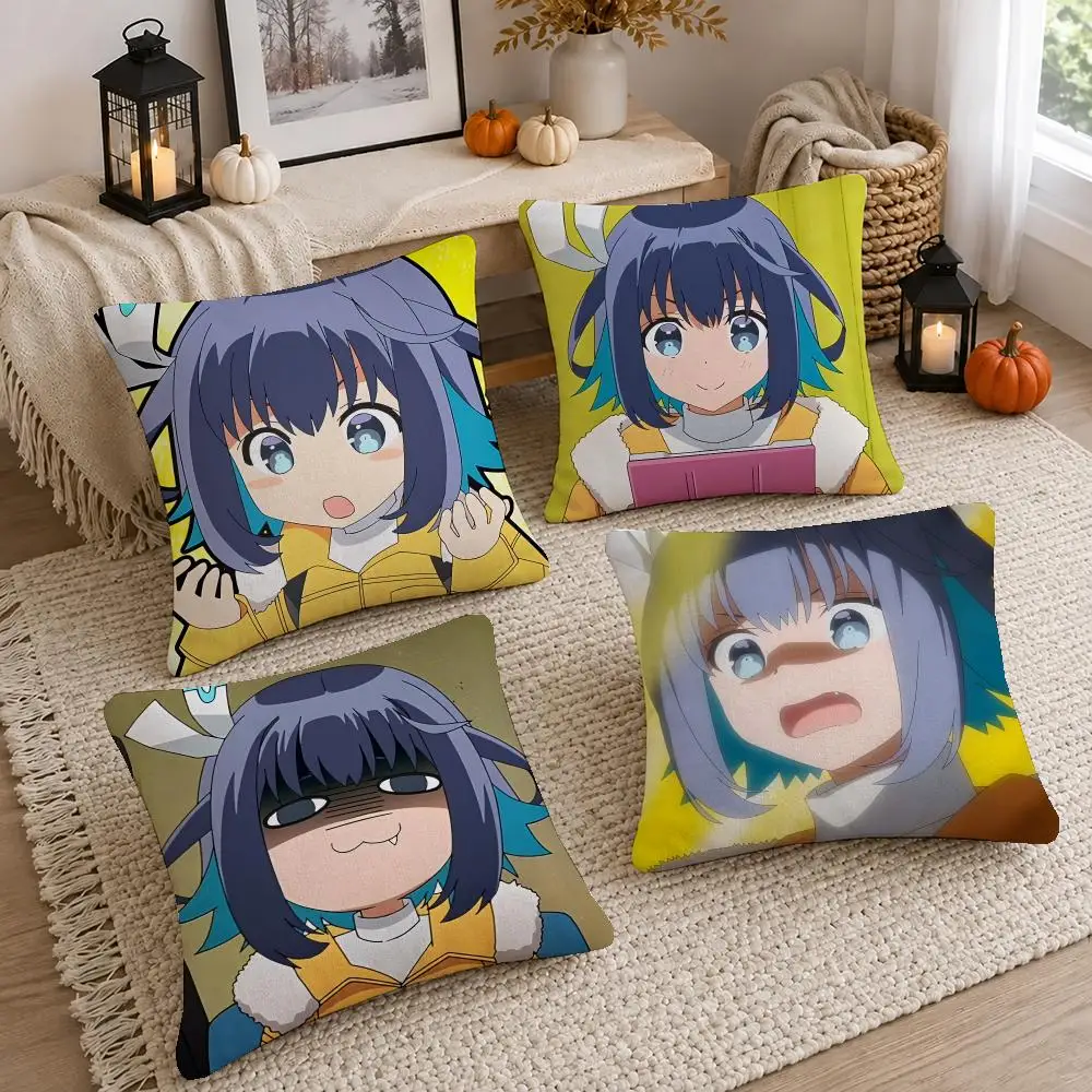 Hot Anime 16bit Sensation Cushion Cover Short Plush Pillow Cover, Washable Wrinkle-Resistant for Sofa Bedroom Decor Gift