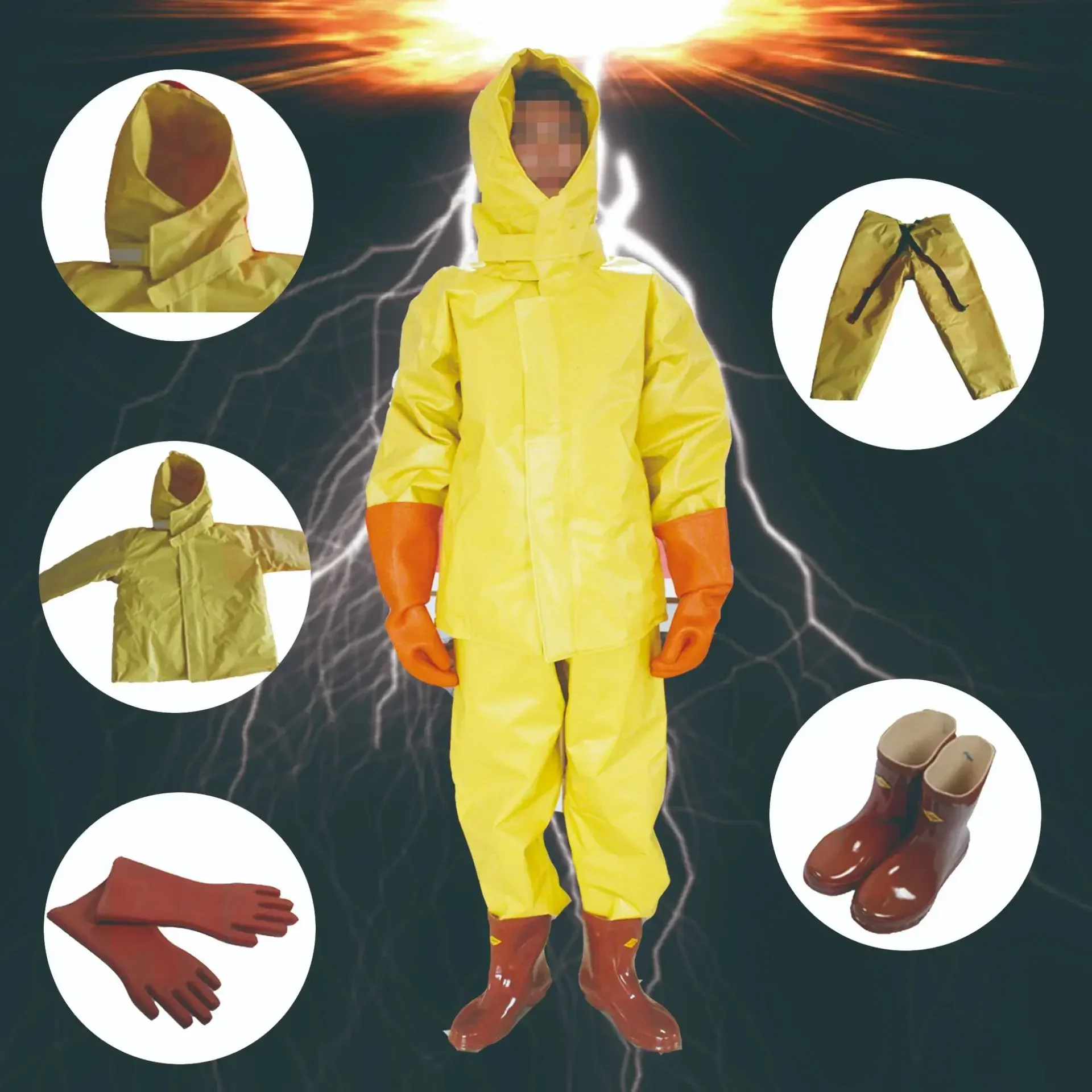 DurableFire Electrical Insulation Clothing Electrician Operation Protective Clothing High Voltage Resistant Protective Clothin