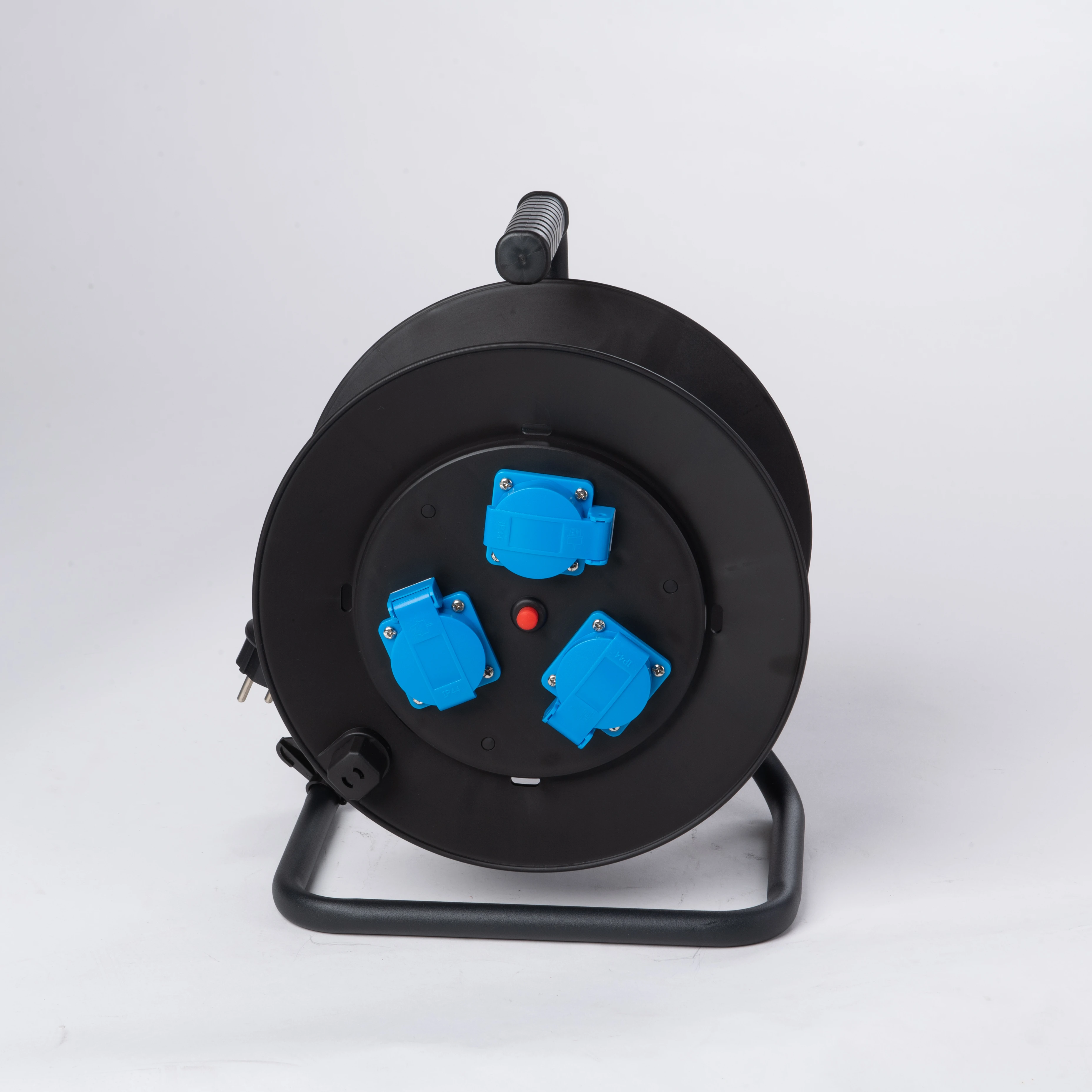 3 Individual Outlet Socket Ip44 Extension Reels 50m Germany Extension Cord Cable Reel
