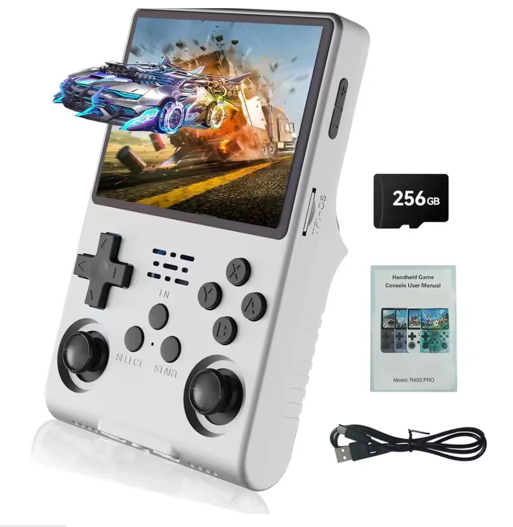 R40s Pro Handheld Retro Gaming Console 3,5-inch IPS Scherm Pocket Game Player 256 GB Ingebouwde 30000 Retro Games voor Kerstcadeau