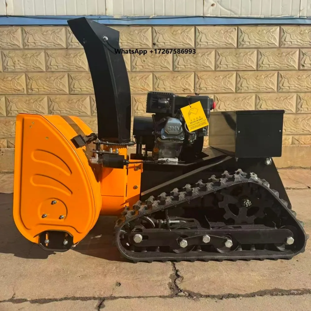Popular Tracked Snowplow 600mm Remote Control Tracked Powered Snow Blower for Road & Garden