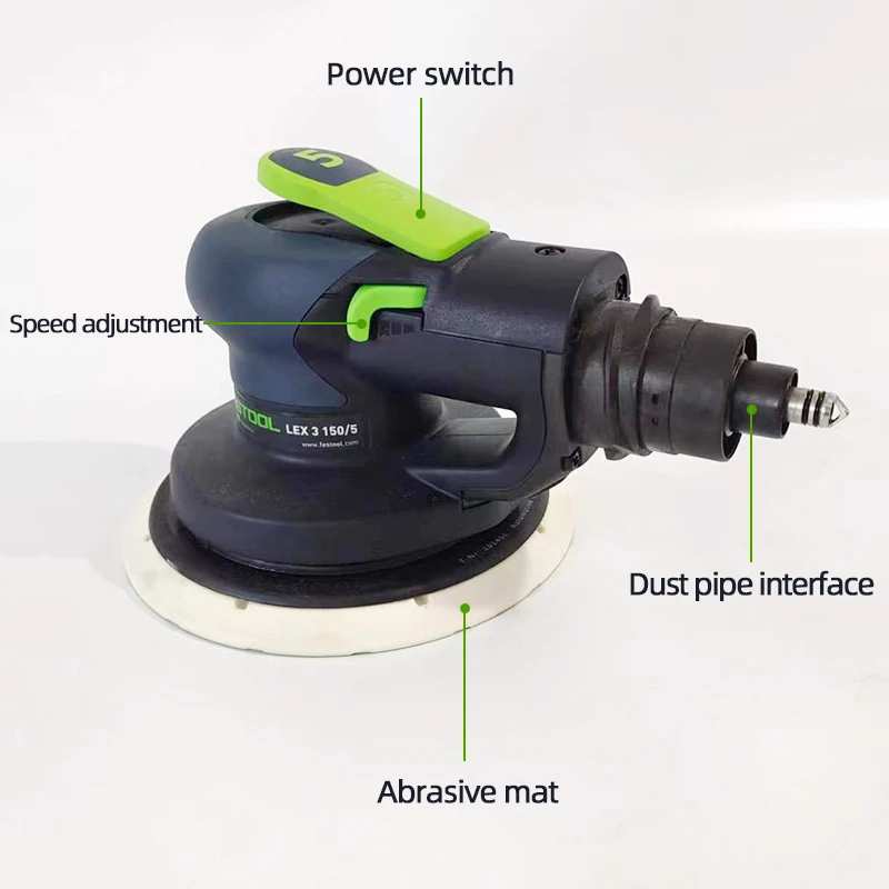 FESTOOL Dry Grinder LEX No 3 Sandpaper Machine 150MM/5MM Pneumatic Grinding Head No5 Pneumatic Eccentric Vibration Sander