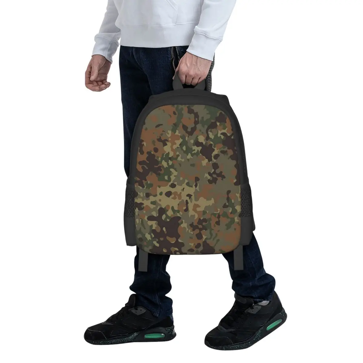 

Splintertarn German WW2 Camouflage Army Military Camo Backpack School Bag Hiking Travel Daypack for Bookbag Shoulder Bags