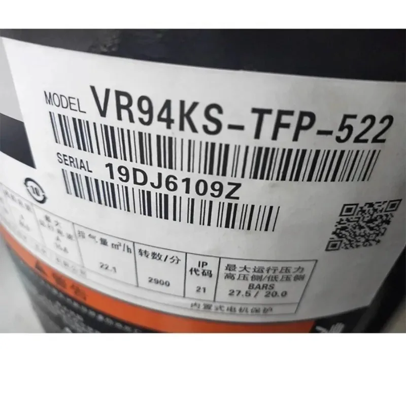 ZR94KC-TFD-522 VR94KS-TFP-522 para compresor de refrigeración Copeland de 8 hp