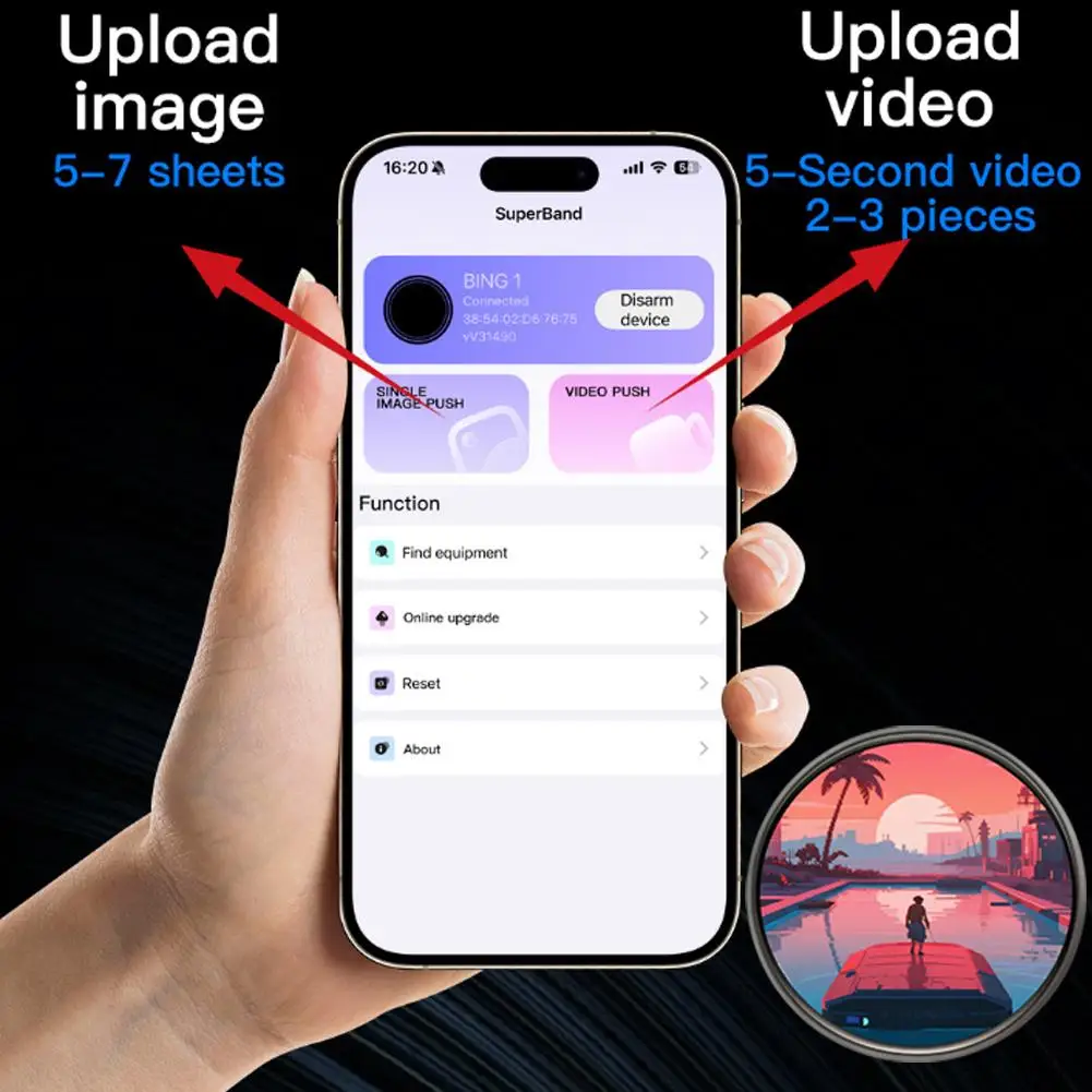 

Anime E-Badge Display Pin Dynamic Electronic Smart Cyber Badge Merchandise Digital Display Dynamic Gift For Otaku Fans Friends