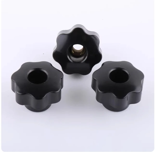 2PCS M5/M6/M8/M10/M12 Female Thread Star Knob Handles 7 Star Shaped Through Hole Clamping Nuts Knobs