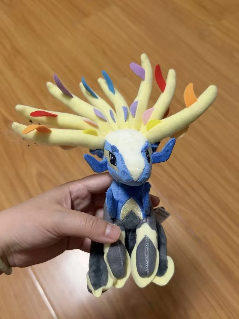 

13CM Japanese Pokemon Xerneas Plush Toys Children Cute Soft Sleep Gifts and Birthday Christmas Halloween Gifts
