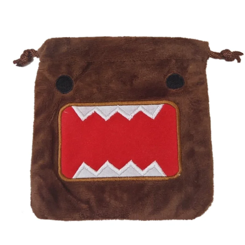 Domo Kun Plush Drawstring Bag Anime ‌Miscellaneous Storage Bag‌ Cute Travel Organizer Bag Drawstring Pouch