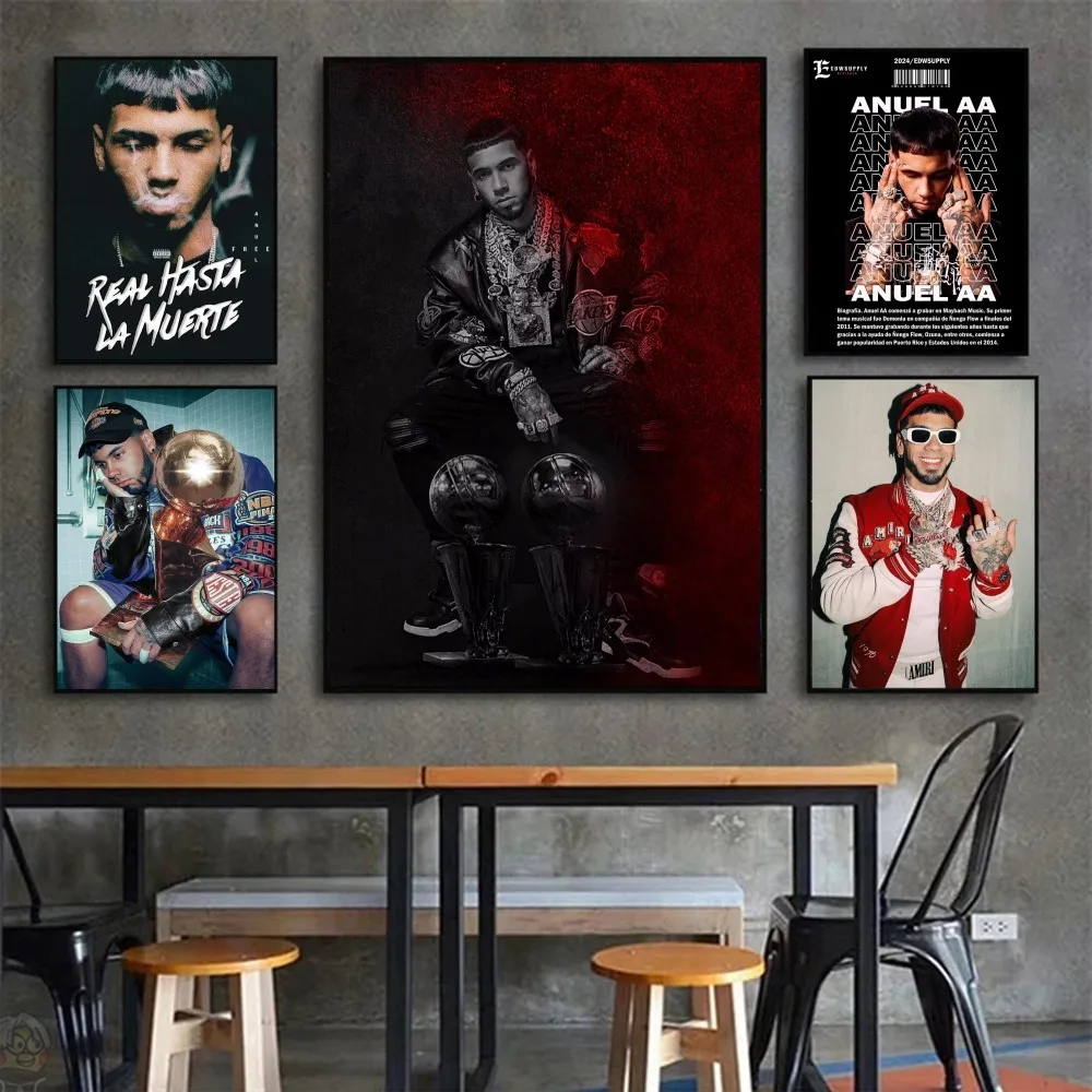 Anuel AA Las Leyendas Nunca Mueren Rapper Poster Wall Art Home Decor Room Decor Digital Painting Living Room Restaurant Kitchen