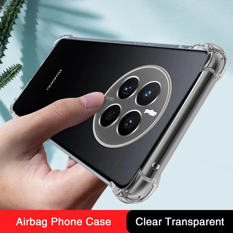 

Soft Airbag Silicone Shockproof Case for Huawei Mate 50 Pro 50E RS Mate50 50Pro 50RS Luxury Transparent TPU Original Cover Funda