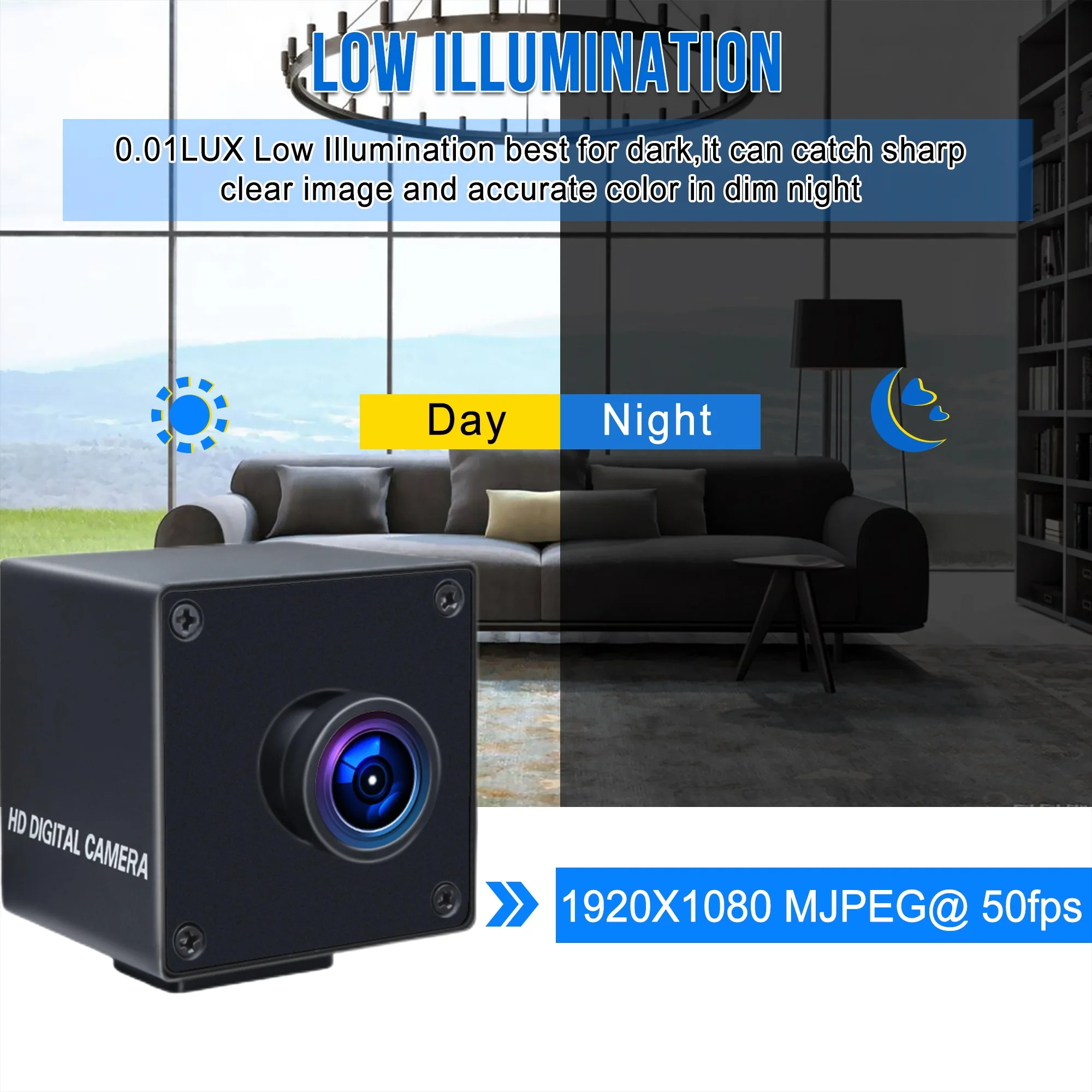 ELP 1080P USB3.0 Webcam IMX291 CMOS Low Light 0.01Lux Mini High Speed 50fps Security USB Camera For Computer Vision