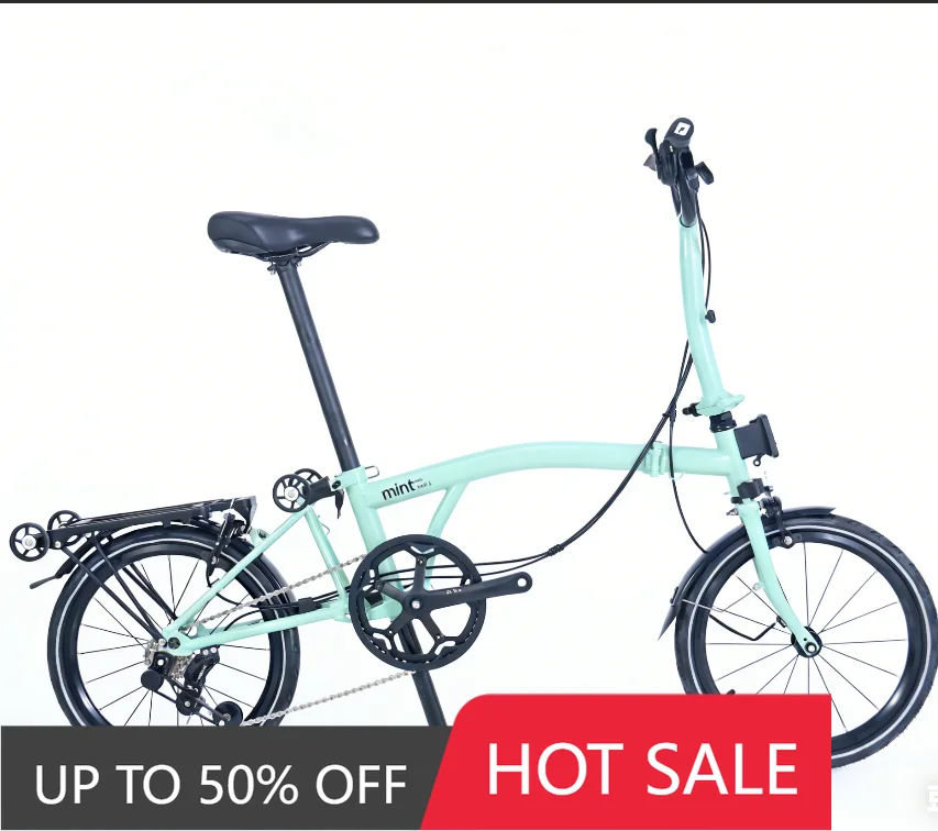 

TTY TTY New MINT 16 Inch 6 Speed BOB A6 Mintparts Aluminum Frame Trifold Bike, Light Folding Bike, Mini Folding Bike