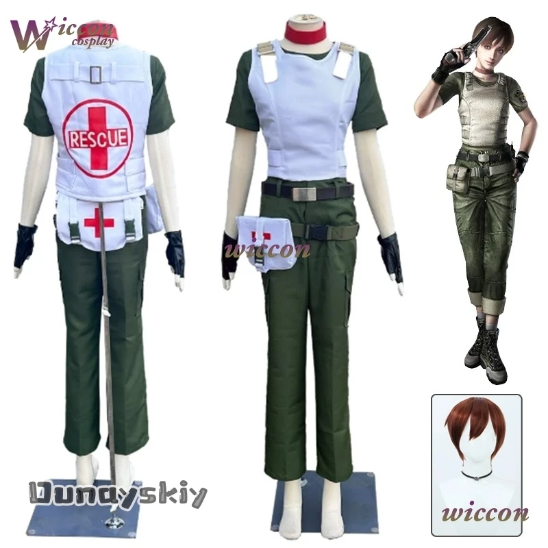 Amanda Cos*Game Biohazarrd Resident Cos Evil Rebecca Chambers Cosplay Costume Wig Full Set Adult Women Halloween Party Roleplay‌ - view 2