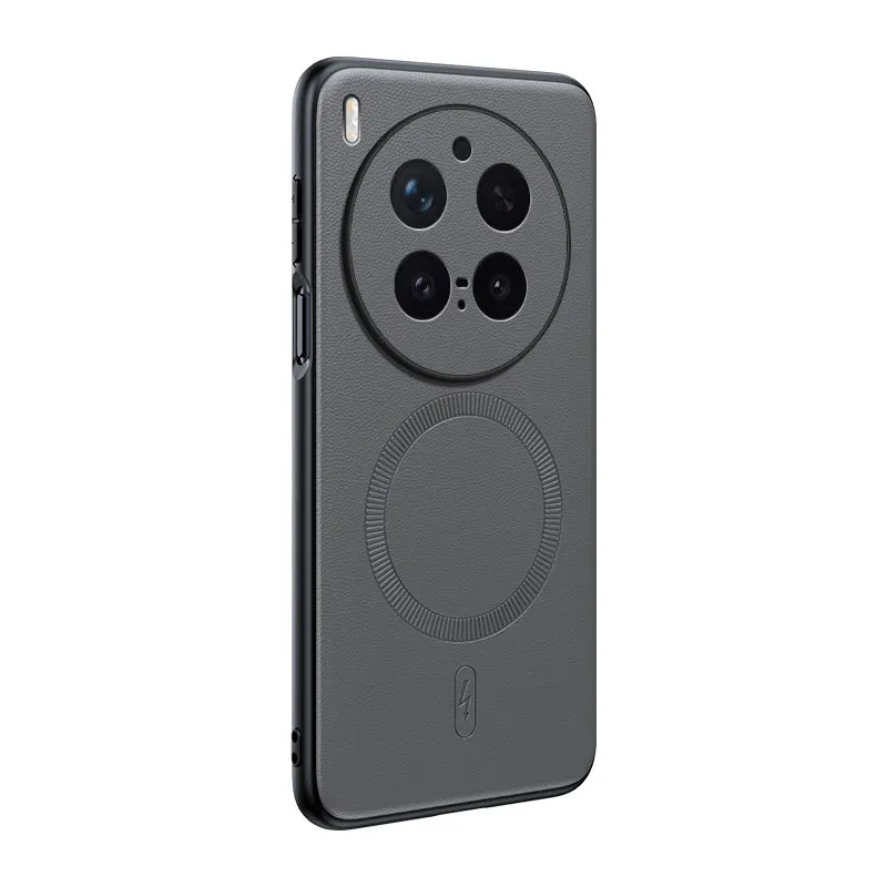 Für VIVO X300 Pro: Magnetische Schutzhülle aus Leder, Anti-Fingerabdruck, rutschfest, aus PC+TPU. – Detail 1