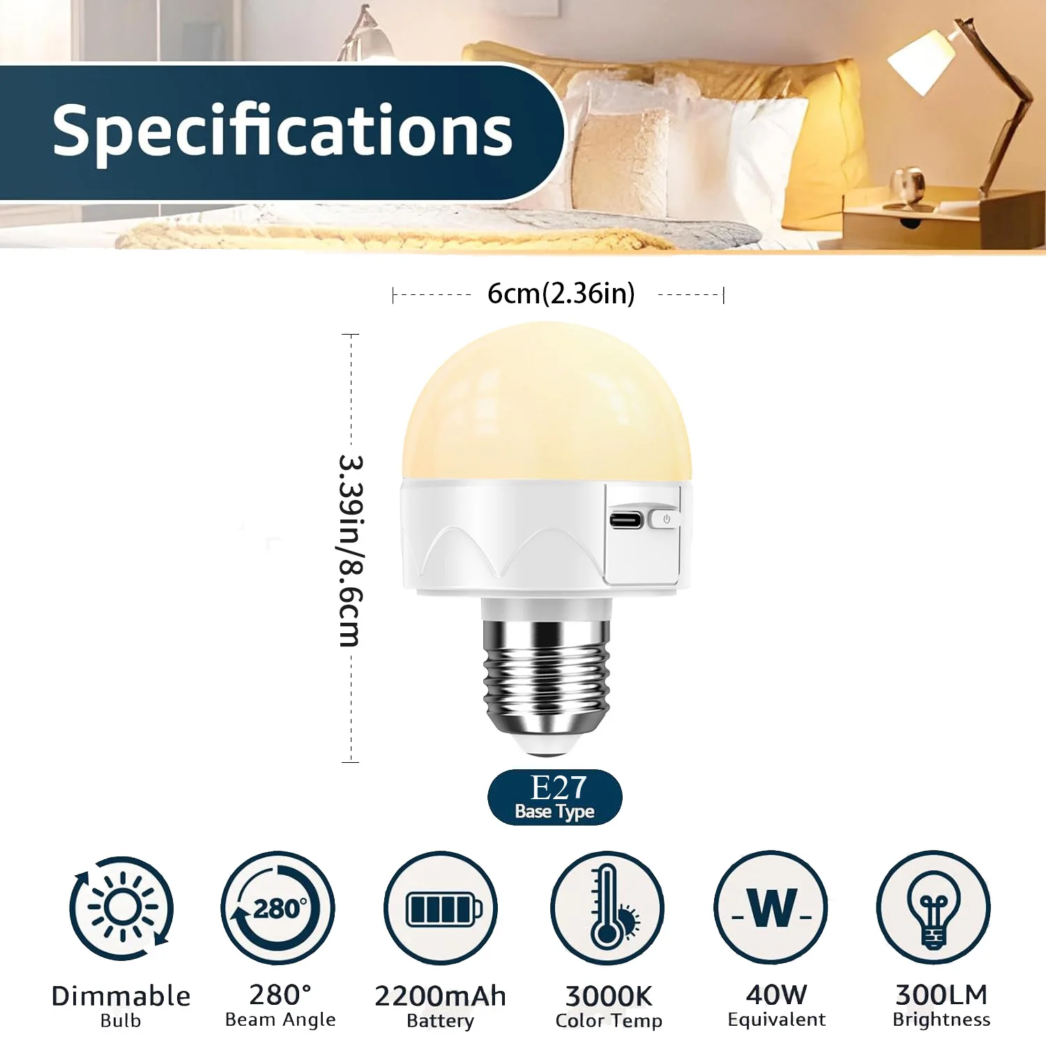 E27 Lamp Head LED Rechargeable Magnetic Bulb 3 Color Temperature+9 Colors Remote Control Timing Suitable For Multiple Scenarios