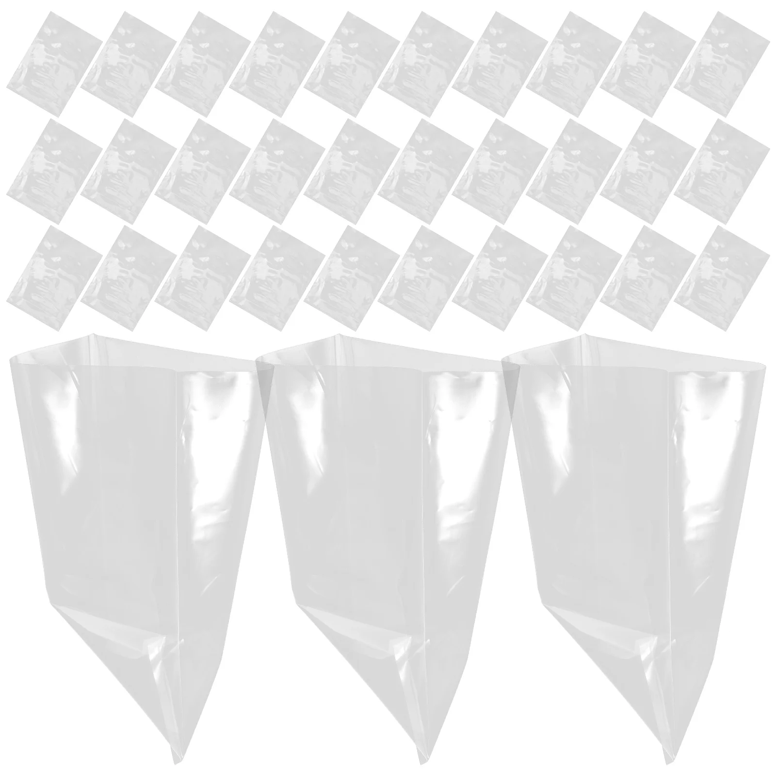 ถุงพลาสติกสำหรับพ่นสีแบบใช้แล้วทิ้ง 100 ชิ้น ใช้งานง่าย ดีไซน์ปากแบน ทำความสะอาดง่าย ความจุขนาดใหญ่