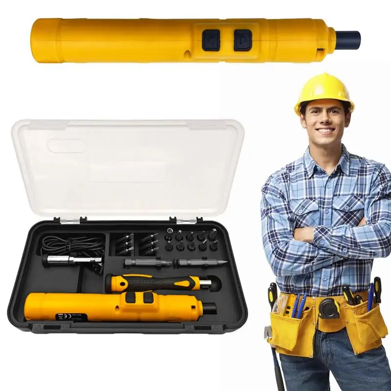 

Screwdriver Set Small Cordless Screwdriver Portable Battery Powered Screwdriver Power Repair Tool Battery Operated Screwdriver