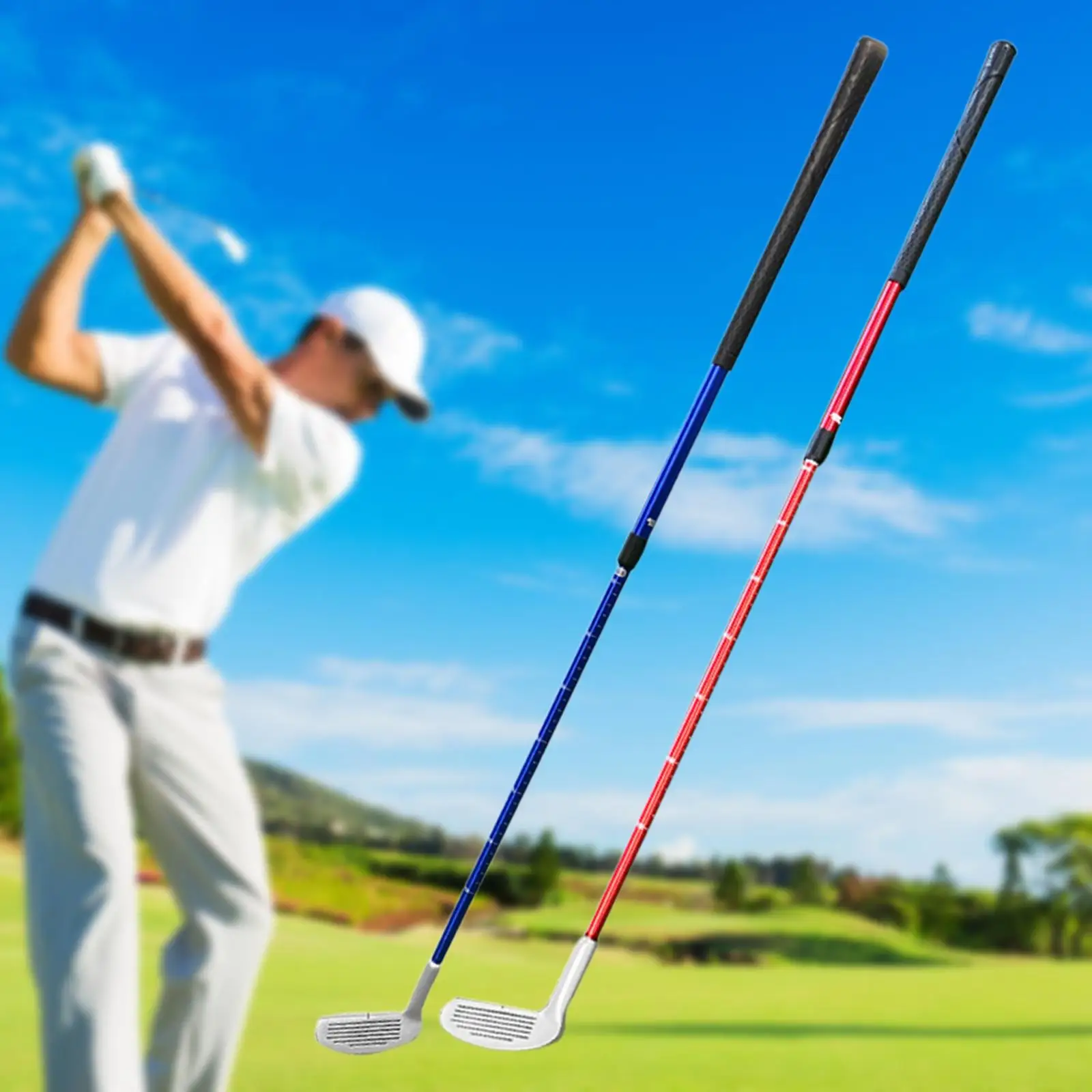 

Golf Putter Left Right Handed Nonslip Practice Double Sided Two Way Golf Putter Rod Mini Golf Clubs for Kids Outdoor Adults