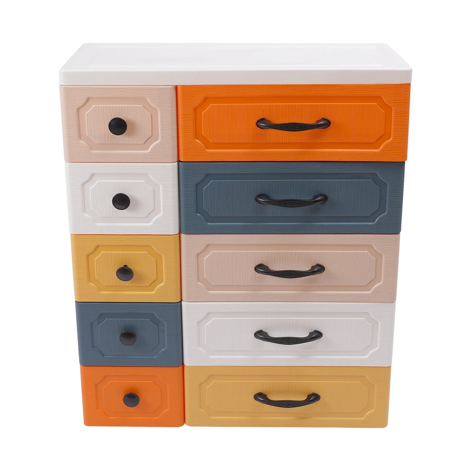 Colorful PP  Storage Drawer Units/Plastic Storage Dressers/Plastic Drawer Dresser Maximum bearing capacity: 120lbs