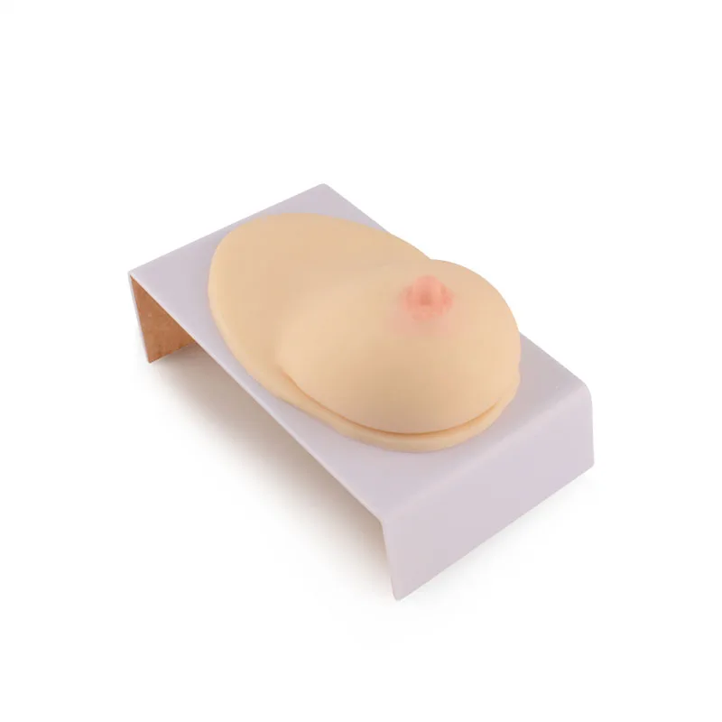 Female Educational Soft Breast Simulating Model with Base for Teaching Prolactin Massage or Breastfeeding to Lactating Woman