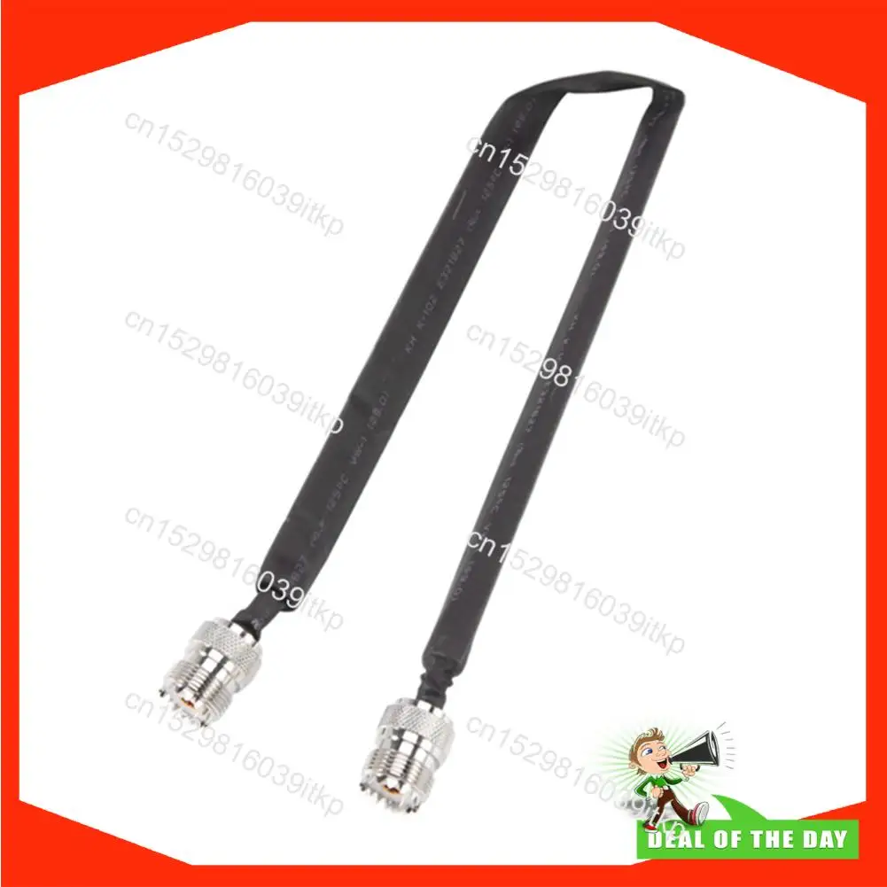 8월형 도어/창문 통과형 평면 RF 동축 케이블 SO239 UHF 암-암 50옴 RF 동축 피그테일 연장 코드