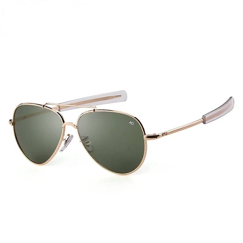 American Optical Sunglasses Men Brand Designer High Quality Gold Frame Sunnies AO Pilot Sun Glasses Male Shades