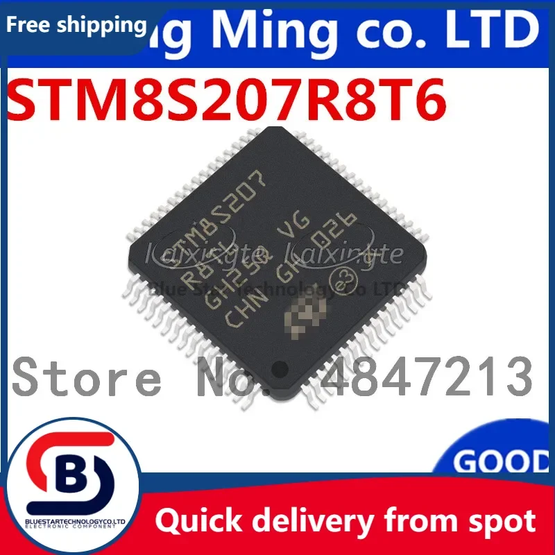 Free Shipping 10pcs/lots STM8S207R8T6 STM8S207 LQFP-64 IC In stock!