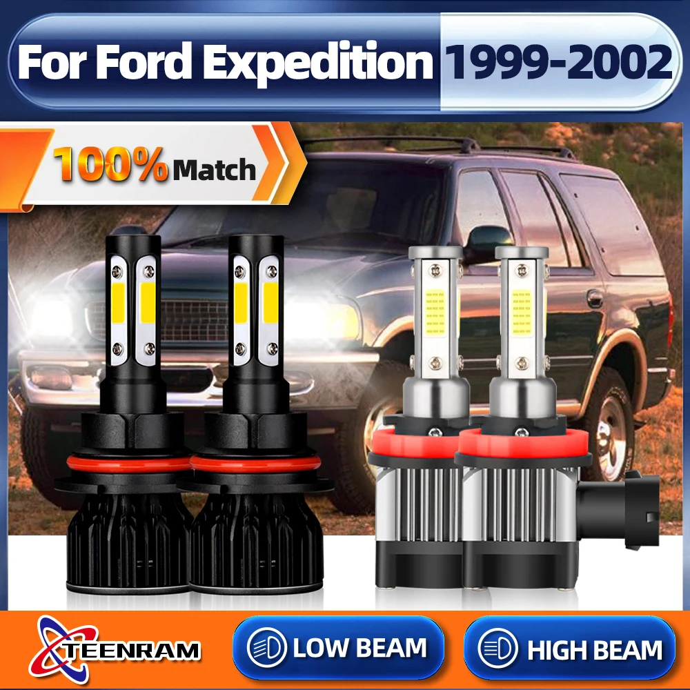 

LED 9005 9007 Car Headlights Bulbs 360W 60000LM Auto LED Headlamp Front Lights 6000K 12V For Ford Expedition 1999 2000 2001 2002