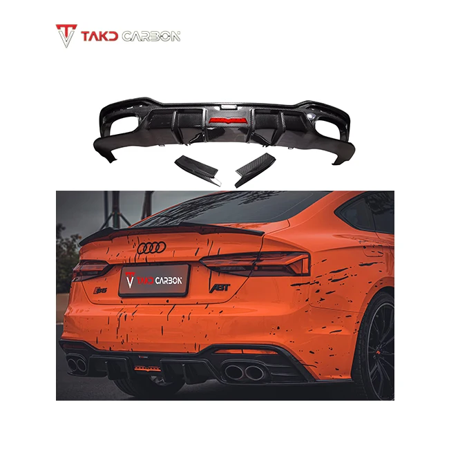 All-Dry Carbon Fiber Technology universal rear spoilers Rear Bumper Lip Diffuser GEN 2 For AUDI A5 S5 PA B9.5