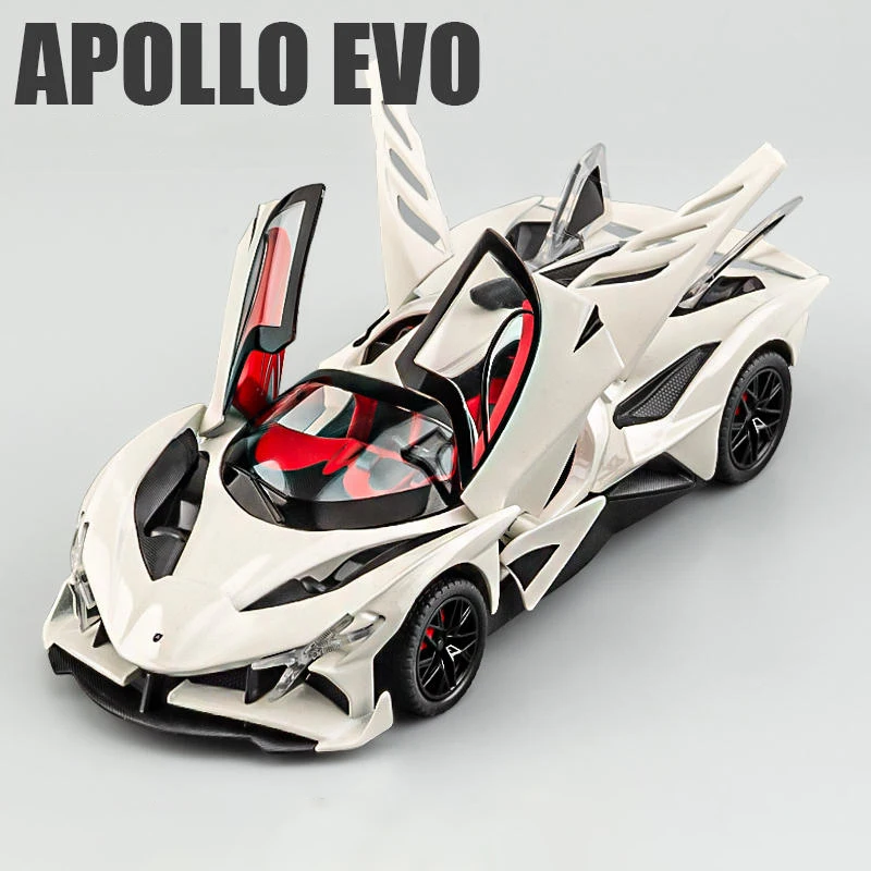 1:24 Apollo Project EVO Supercar Alloy Metal Diecast Cars Model Toy Car Vehicles Sound and light For Children Boy Toys gift